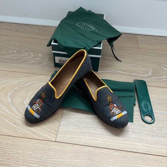 Stubbs & Wootton Falcon Grey Slippers 7.5 - Picture 2 of 7